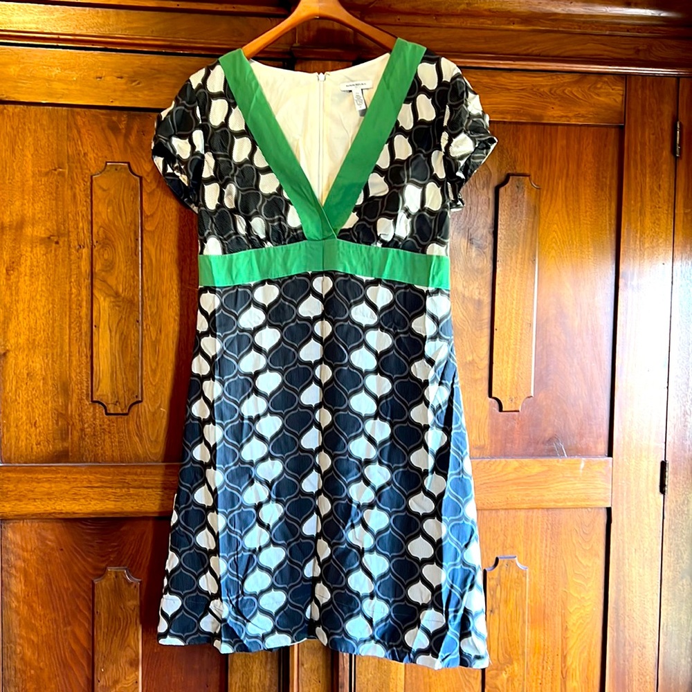 Banana Republic Silk Geometric Dress Size 14